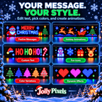 Jolly Pixels Christmas LED Car Sign